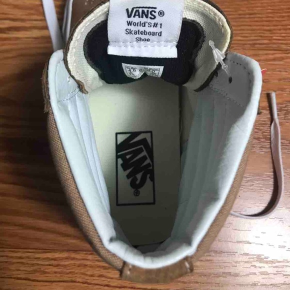 NWT VANS SK8-HI Tiger’s Eye Suede Canvas Brown - Picture 3 of 6